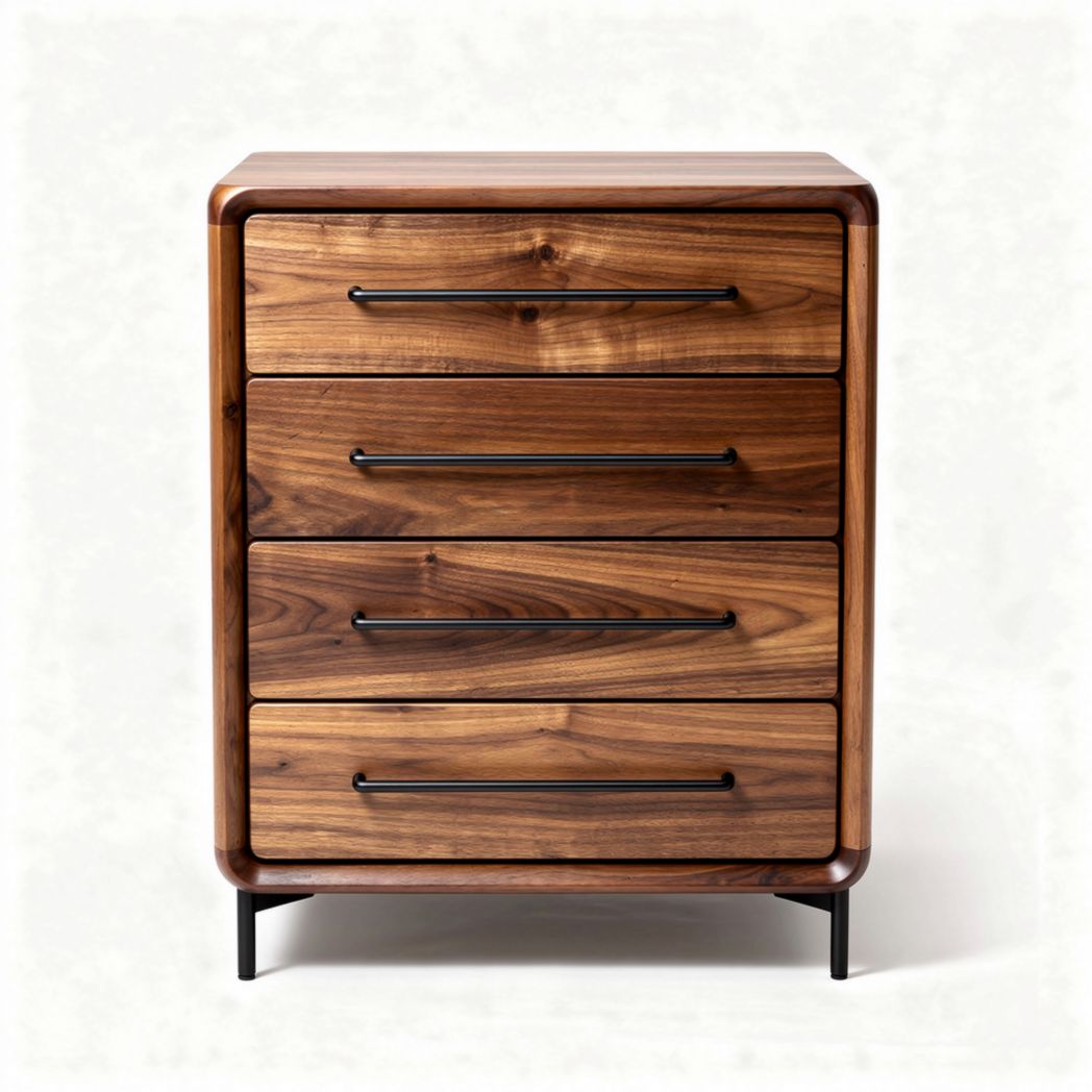 Wooden Chest of Drawers for Bedroom Storage, Constructed from Solid Wood, Dimensions 60 x 40 x 80cm