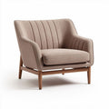 Textured Fabric Accent Chair for Living Room Use, Wooden Frame, 80 x 80 x 85cm