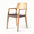 Wooden Dining Chair with Woven Seat – Suitable for Indoor Use – Made of Solid Wood and Natural Fiber – 45 x 50 x 85cm