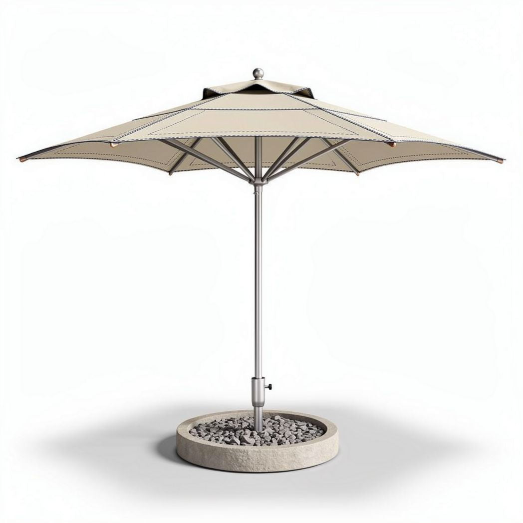 Outdoor Patio Umbrella – Provides Shade for Outdoor Spaces – Aluminum and Fabric – 250 x 250 x 250cm