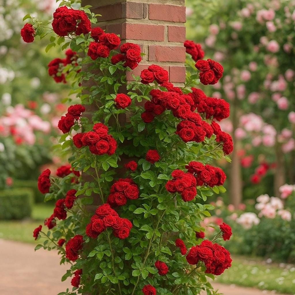 Crimson Red Climbing Rose Seeds: Rare Heirloom Variety