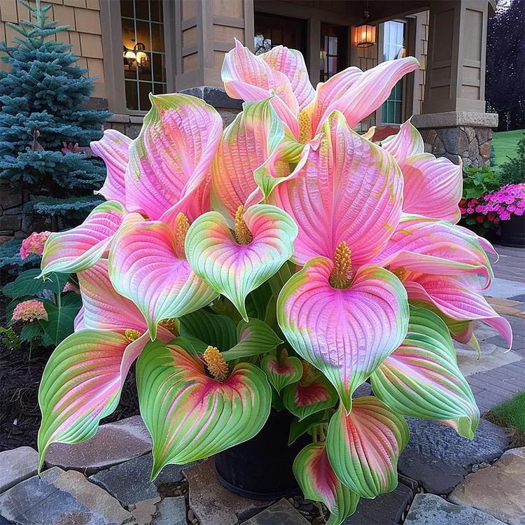20 Hosta seeds Rare color white pink Green flower plant lawn