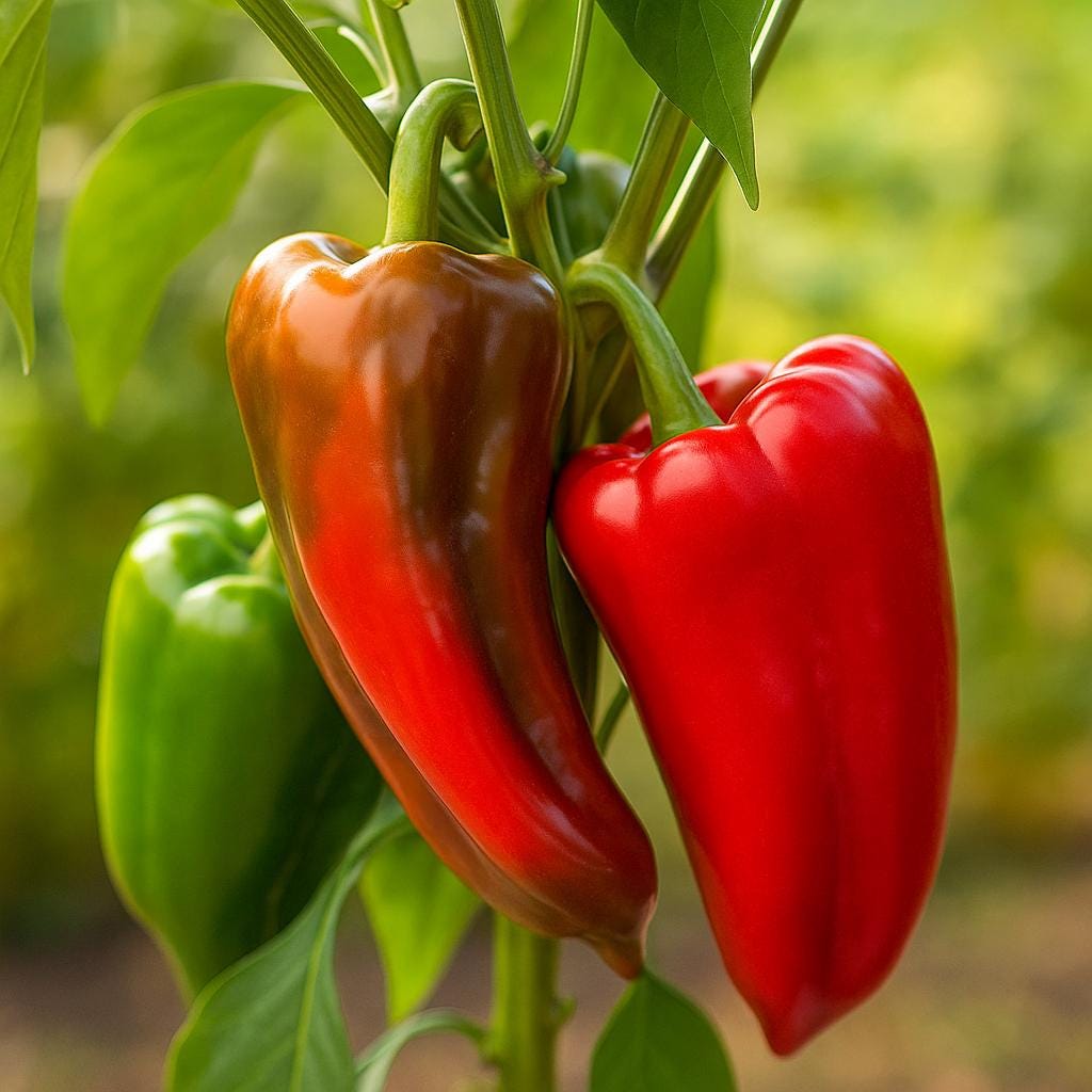 25 Elephant Ears Sweet Pepper Seeds – Heirloom Variety, Large Sweet Garden Peppers